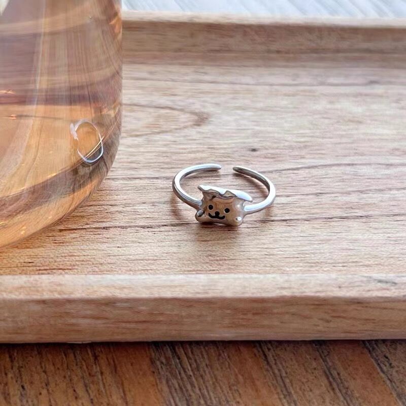 Cute Cartoon Puppy Female Chinese Zodiac Dog Rings