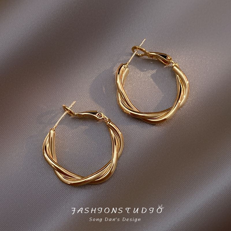 Popular Niche Temperament Female Advanced Metal Earrings