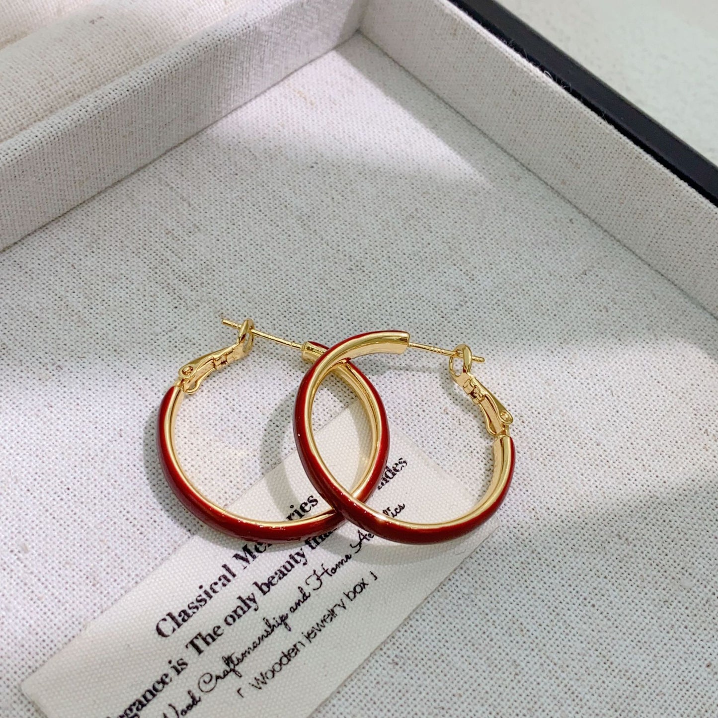 Enamel Drip Glazed Ear Mild Luxury Earrings