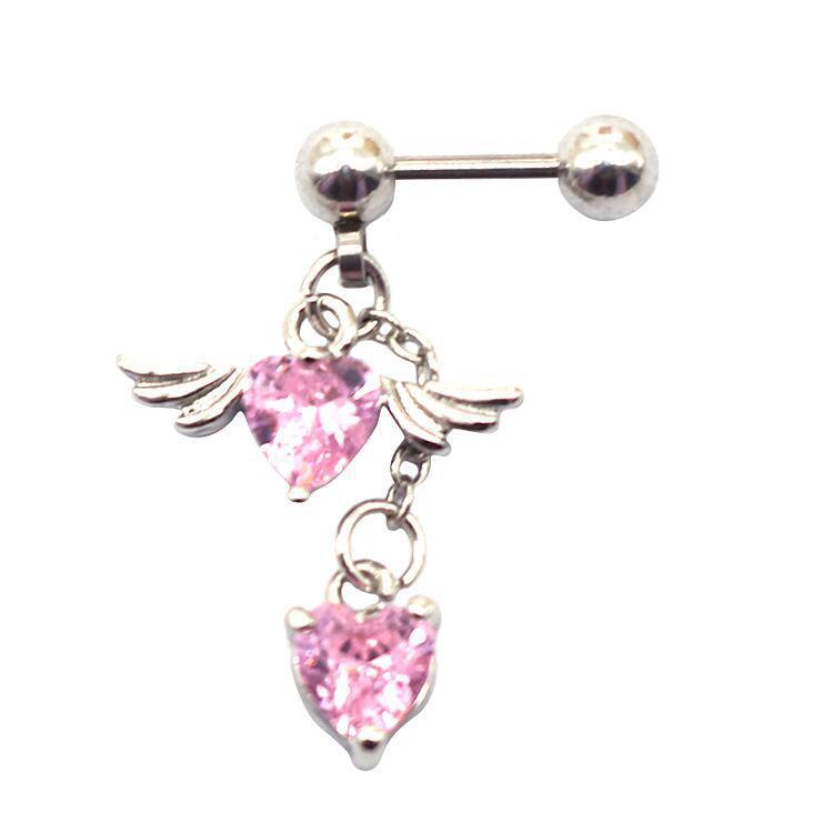 Personalized Creative Heart-shaped Wings Ear Angel Earrings