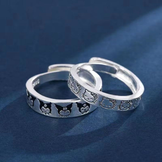 Women's & Men's Pattern Anime Protagonist Adjustable Gifts For Rings