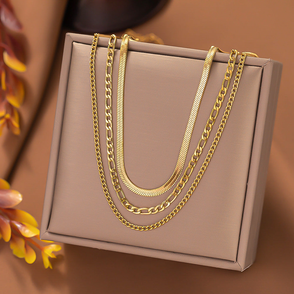 Fashion Simple Love Stainless Steel Ornament Necklaces