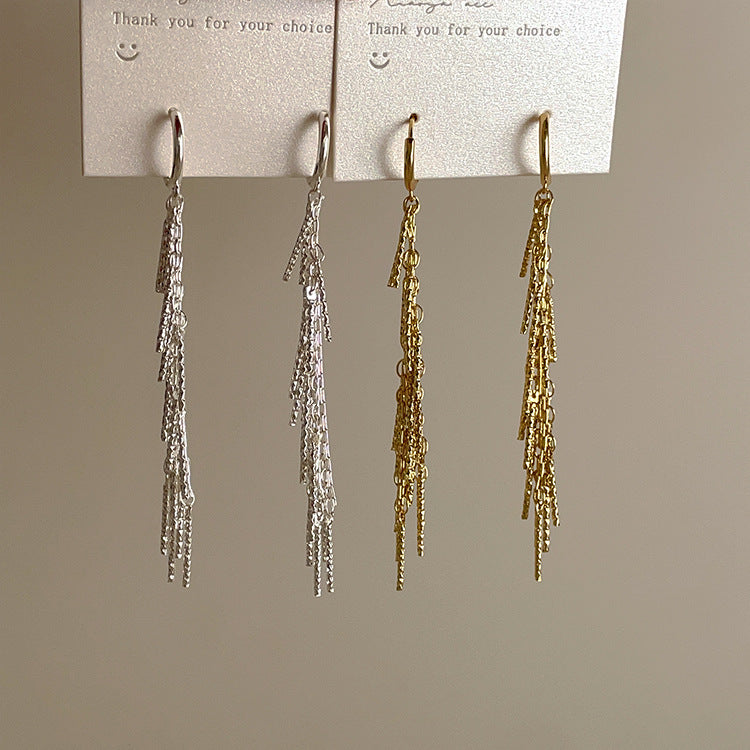 Women's Metal Tassel Design Sense Niche Retro Personality All Earrings
