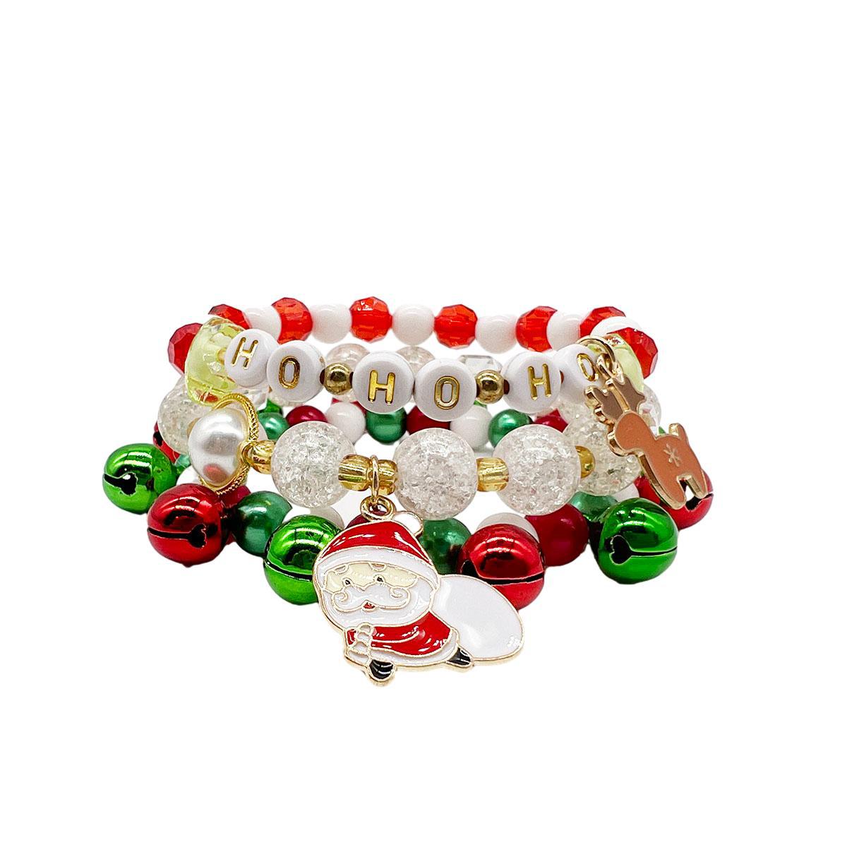 Hot Christmas Gift Beaded Letter Stretch Bracelets