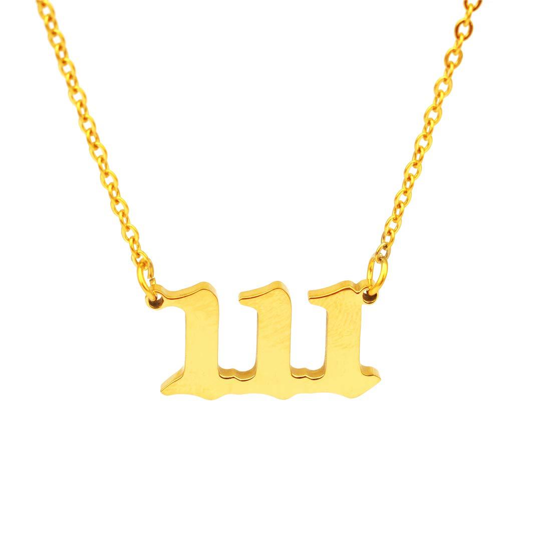 Digital Female Number Stainless Steel Clavicle Necklaces
