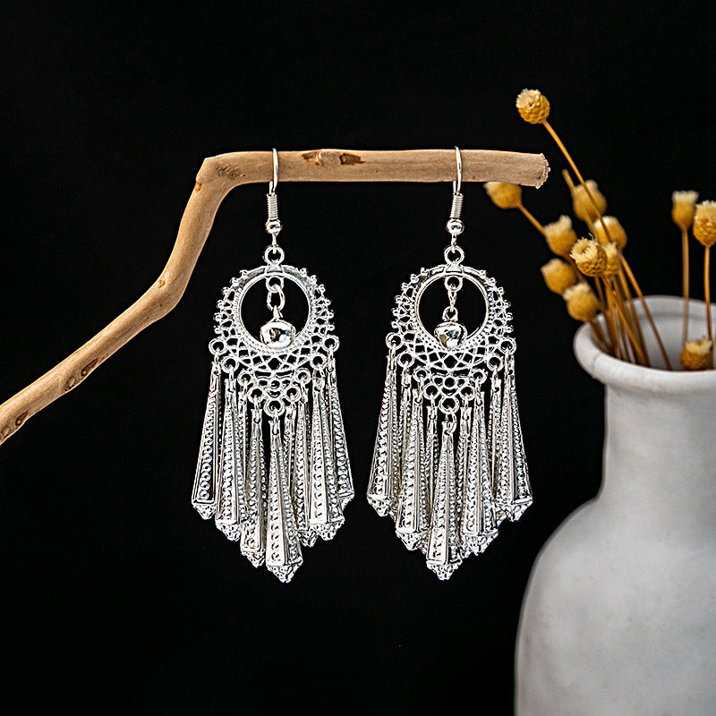 Sier Family Minority Ethnic Style Tourist Attractions Earrings