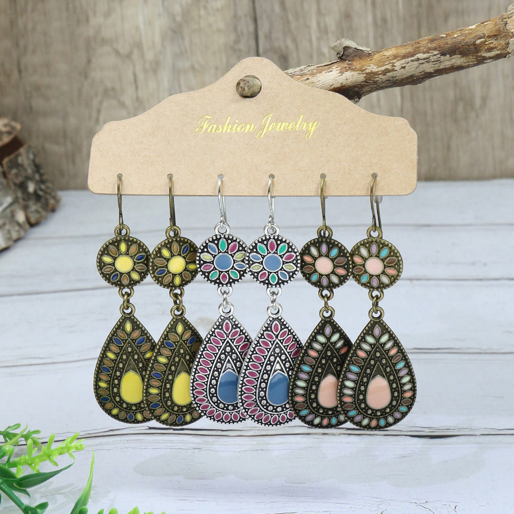 Women's Bead Elegant Bohemian Vintage Alloy Long Earrings