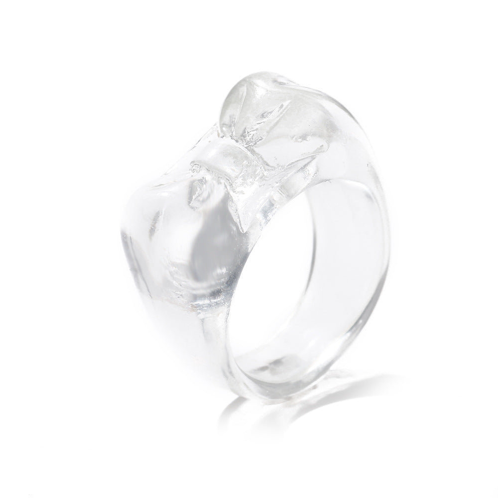 Women's Fashion Resin High-grade Temperament Freshwater Irregular Rings