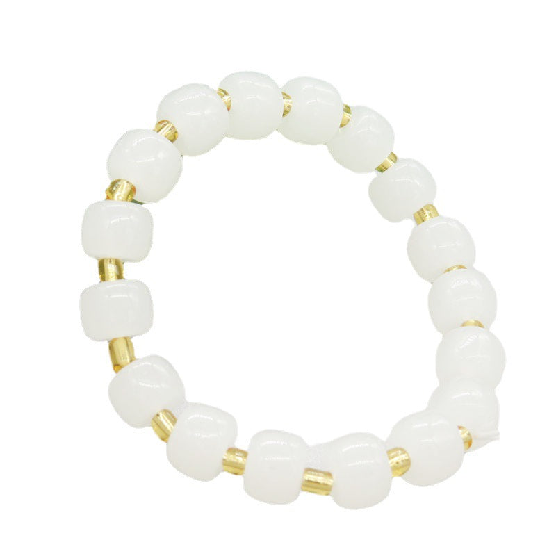 Streaming Welfare Drainage Gift White Jade Bracelets