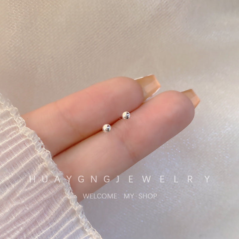 Women's Sier Needle Korean Style French Petite Retro Graceful Imitation Earrings