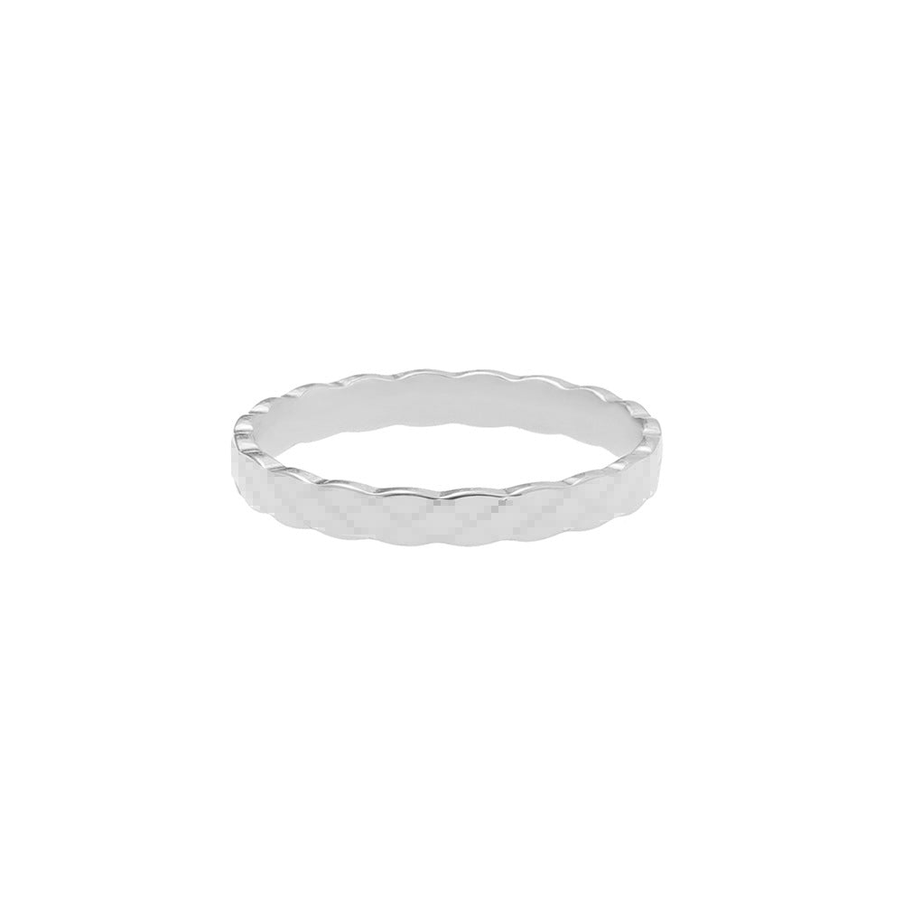 Women's Cross Small Titanium Steel Gold Plated Color Rings
