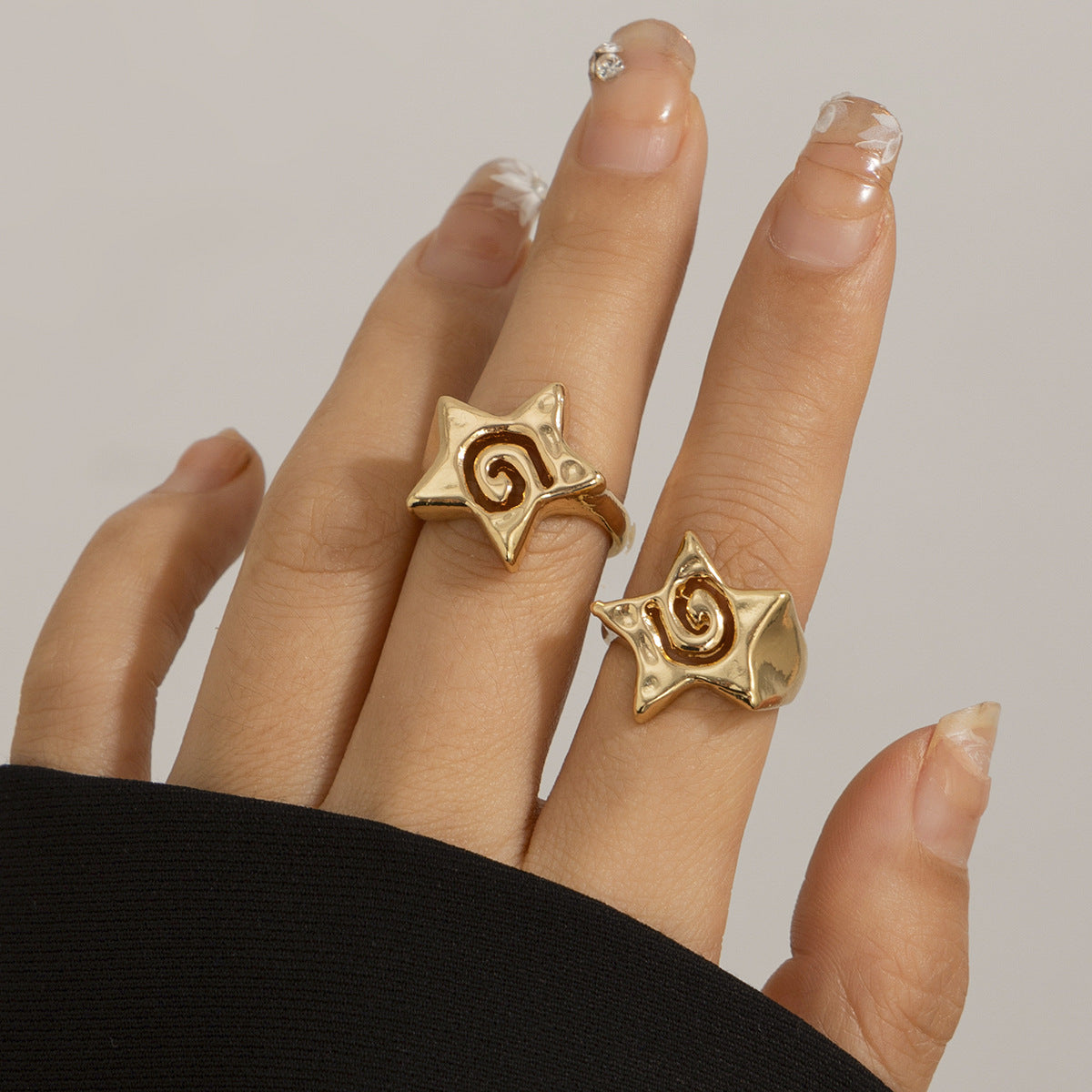Style Niche Three-dimensional Star Spicy Beautiful Rings