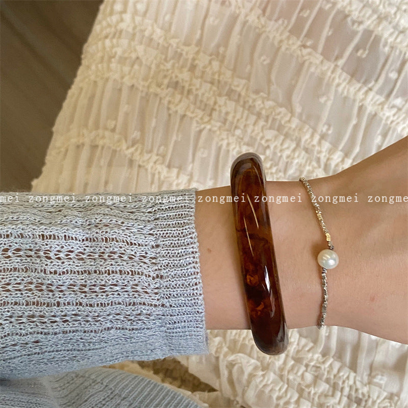 Women's Personalized Cold Style Minimalist Acrylic Marbling Bracelets