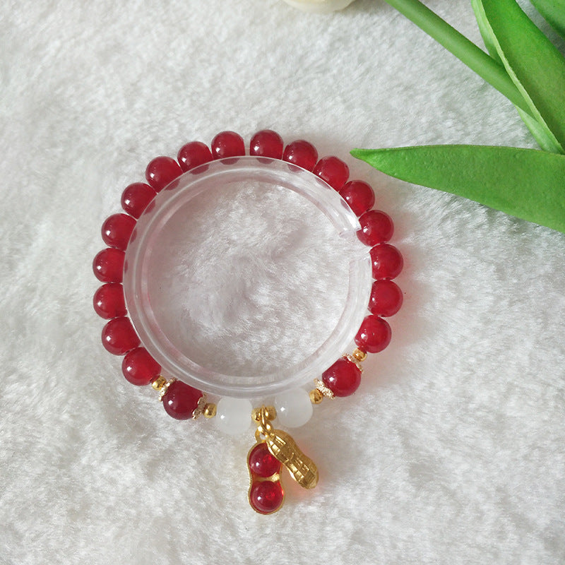 Women's Peanut Simple Design Agate Color May Good Bracelets