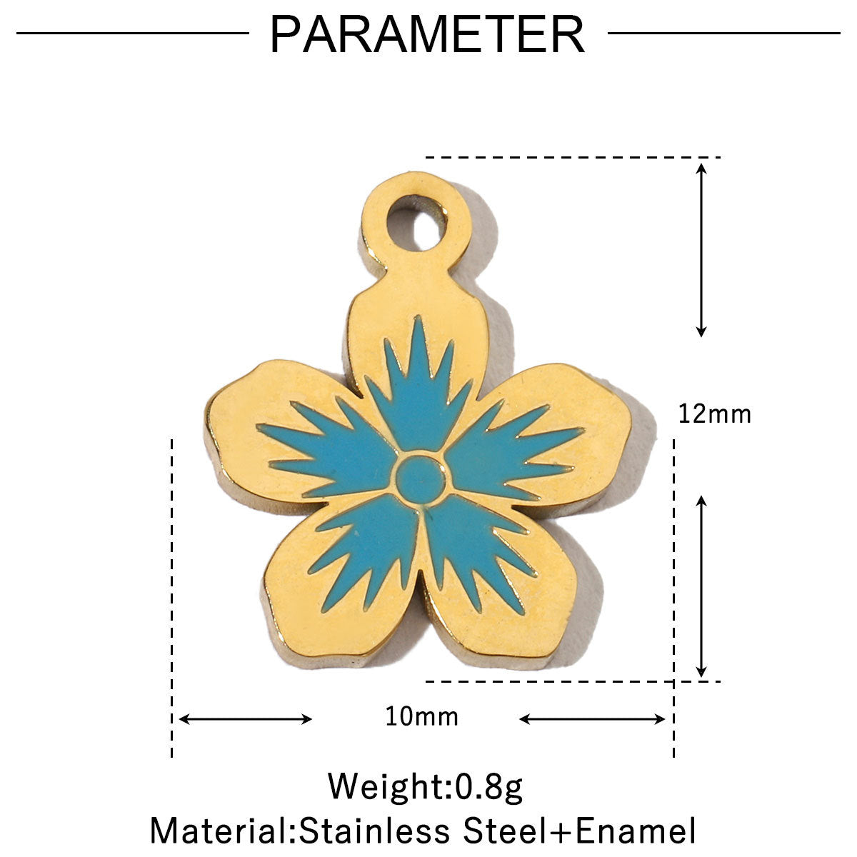 Flower Fish Colorful Oil Titanium Steel Female Angel Pendants