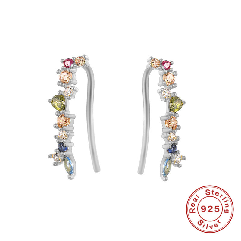 Sterling Sier Style Light Luxury Ear Clip Earrings