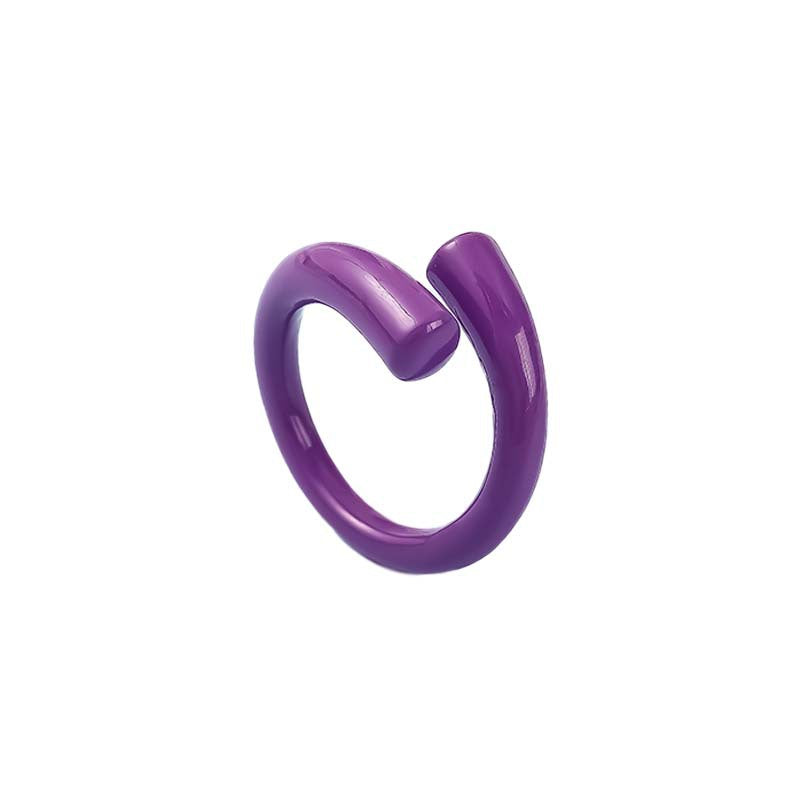 Personality Fashion Macaron Color Design Sense Rings