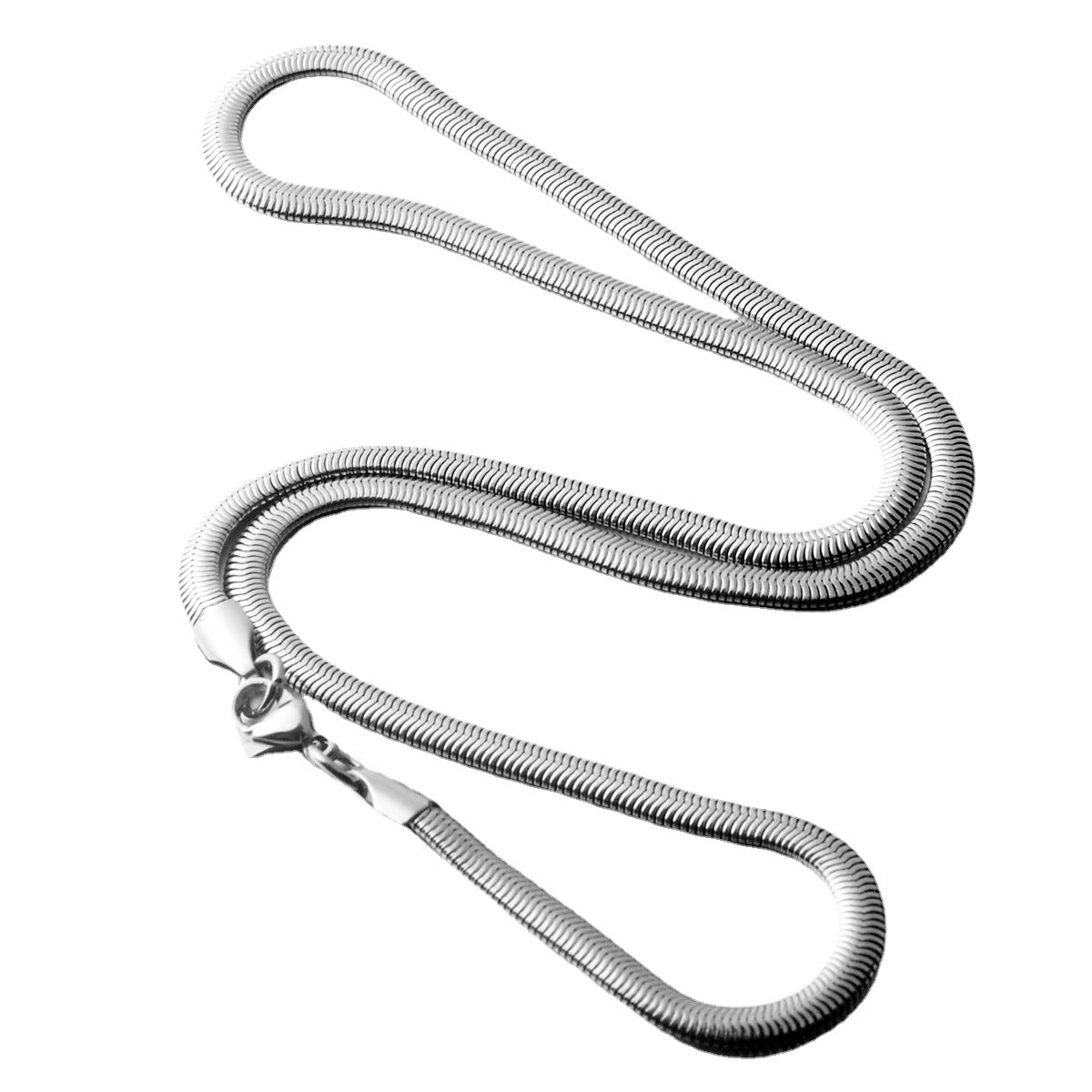 Women's & Men's Flat Trendy Light Luxury Jewelry Titanium Steel Necklaces