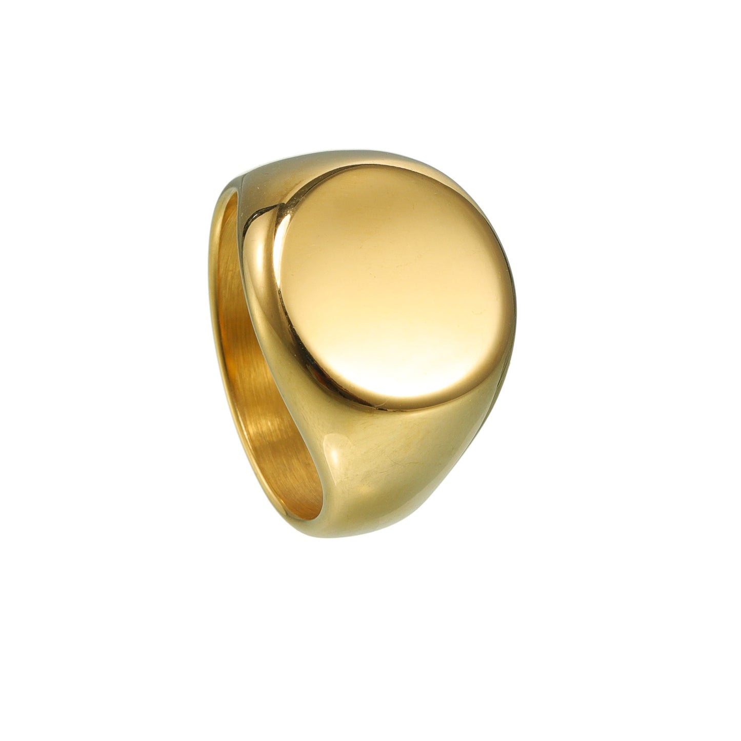 Men's Popular Titanium Steel Round Casting Stamp Rings