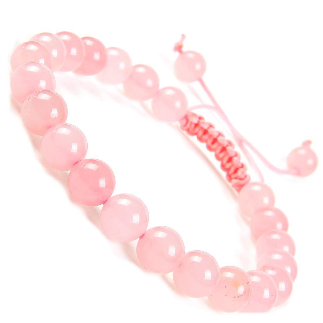 Pink Crystal Woven Natural Agate Stone Bracelets