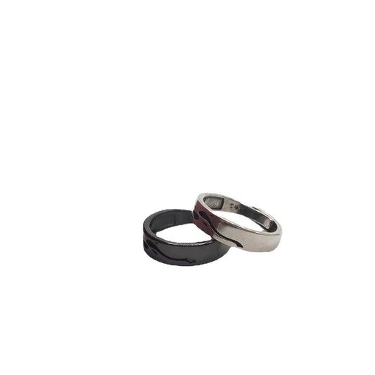 Foam Sier Couple Personality Ancient Style Rings