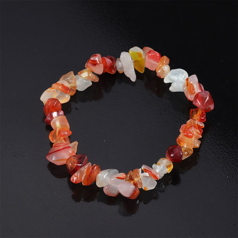 Natural Colorful Gravel Irregular Hand-woven Stretch Bracelets