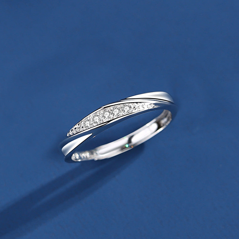 Women's & Men's Love Couple Korean Opening Adjustable One Pair Valentine's Rings