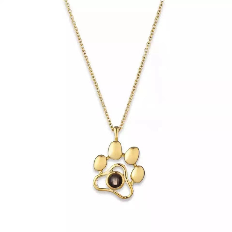 You Dog Palm Print Clavicle Chain Necklaces
