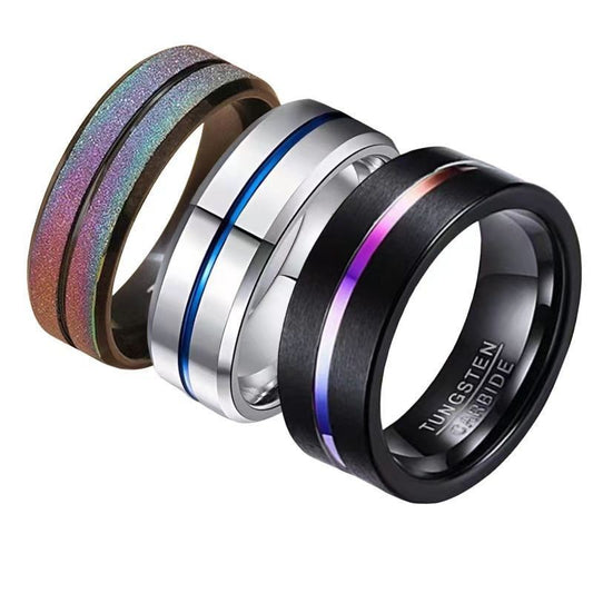 Men's Titanium Steel Niche Advanced Color-free Black Rings