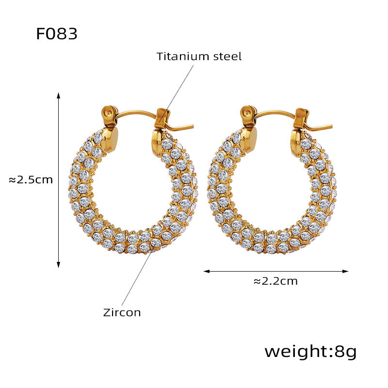 Luxury Twist Vintage Gold U-shaped Fashion Earrings