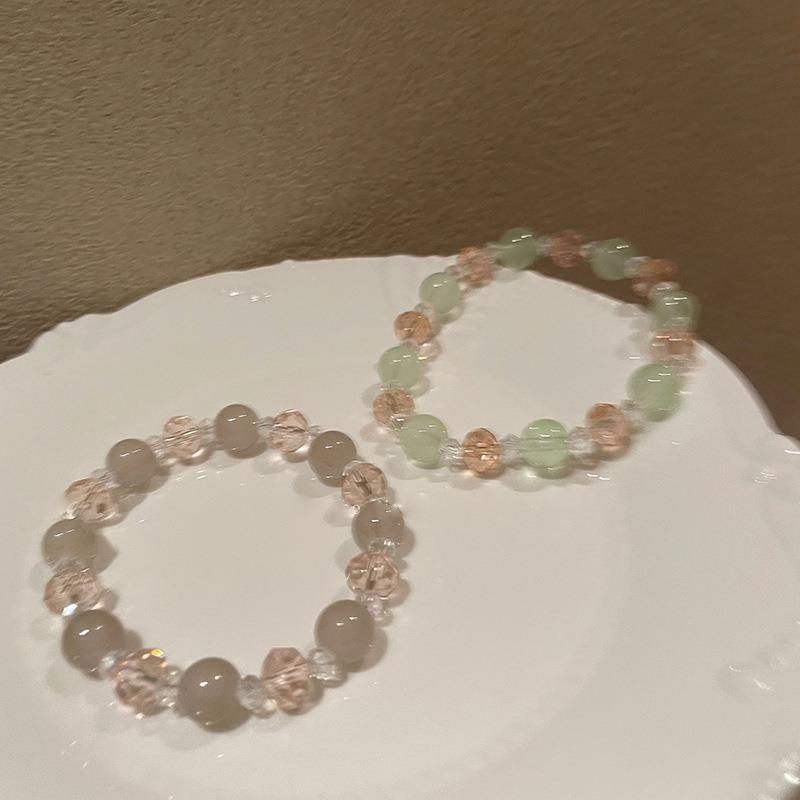 Green Beaded Female Summer Niche Design Bracelets