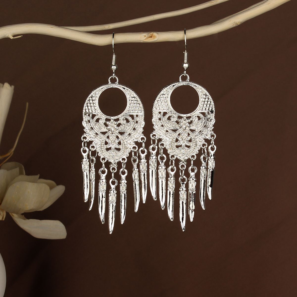 Chinese Style Retro National Miao Sier Earrings
