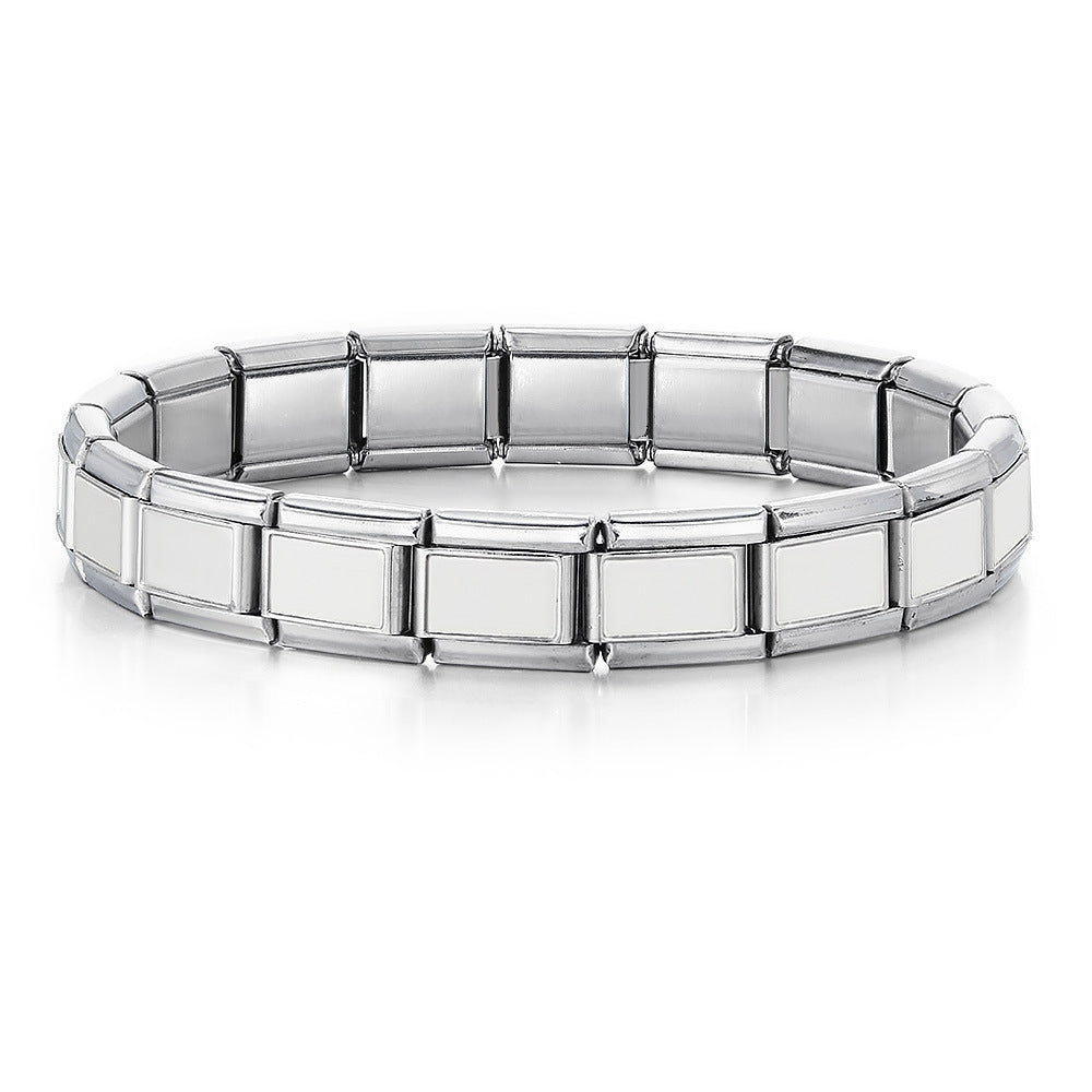 Vacuum Real Gold Plating Italian Module Square Bracelets