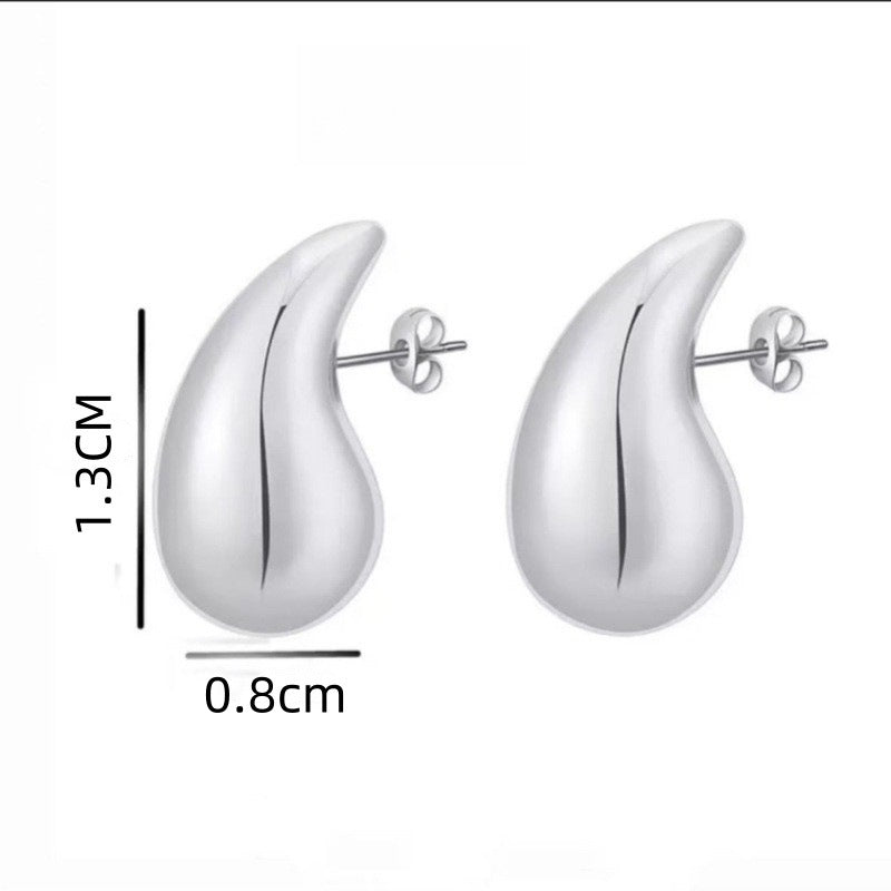 Water Drop Glossy Hollow Advanced Design Earrings