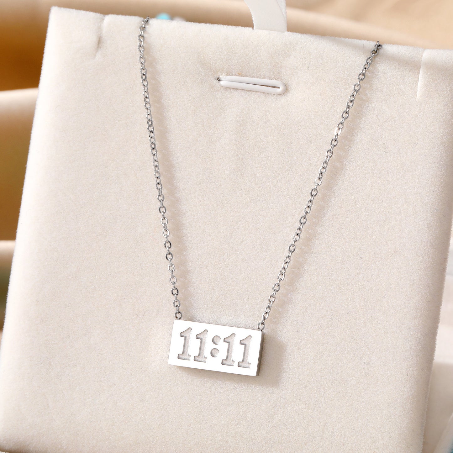 Stainless Steel Color Simple Box With Necklaces