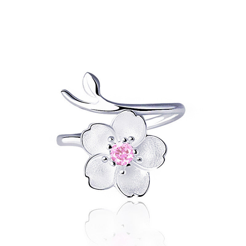 Flower Female Korean Personalized Small Fresh Diamond Rings