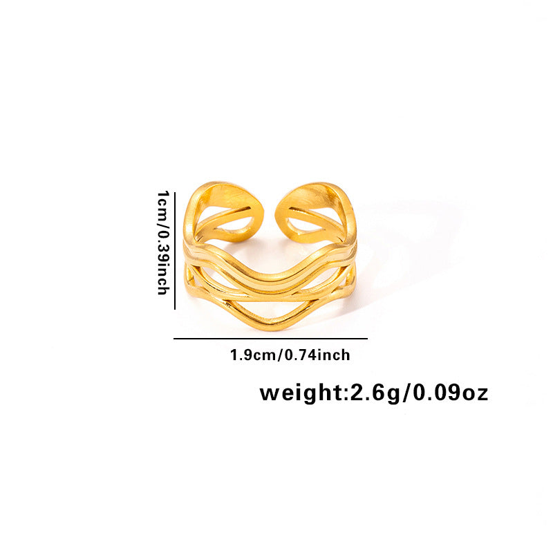 Fashion Rhinestone Zircon Open End Circle Rings