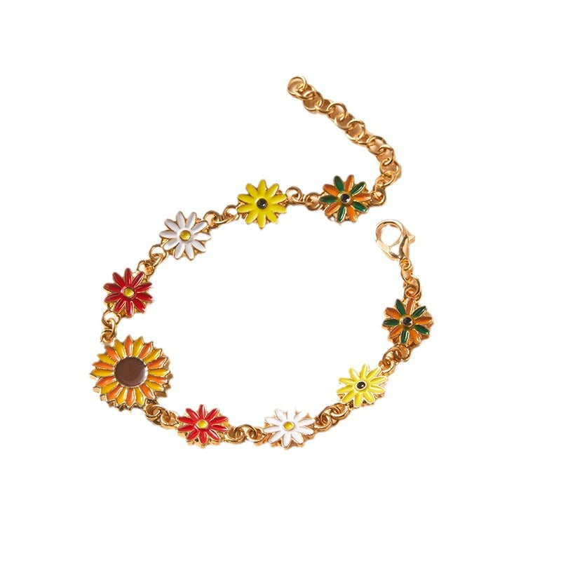 Women's Warm Color Sunflower Hot Flower Niche Bracelets