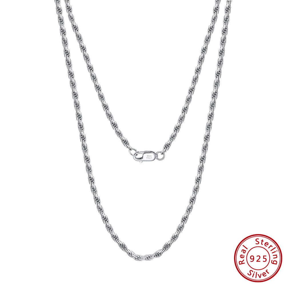Sier Choker Cuban Link Chain Car Necklaces