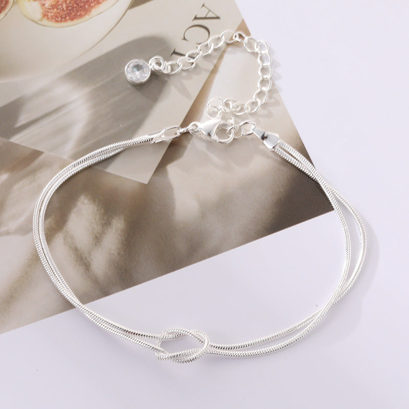 Personalized Small Fresh Knotted Titanium Steel Bracelets