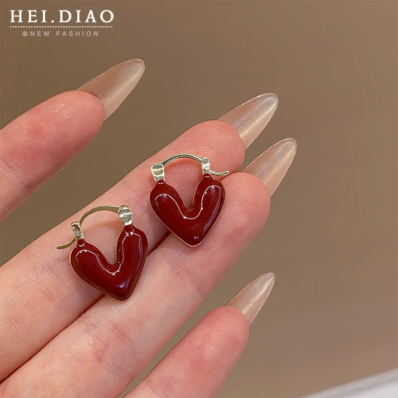 Women's Retro Love Cherry Wine High Sense Rings