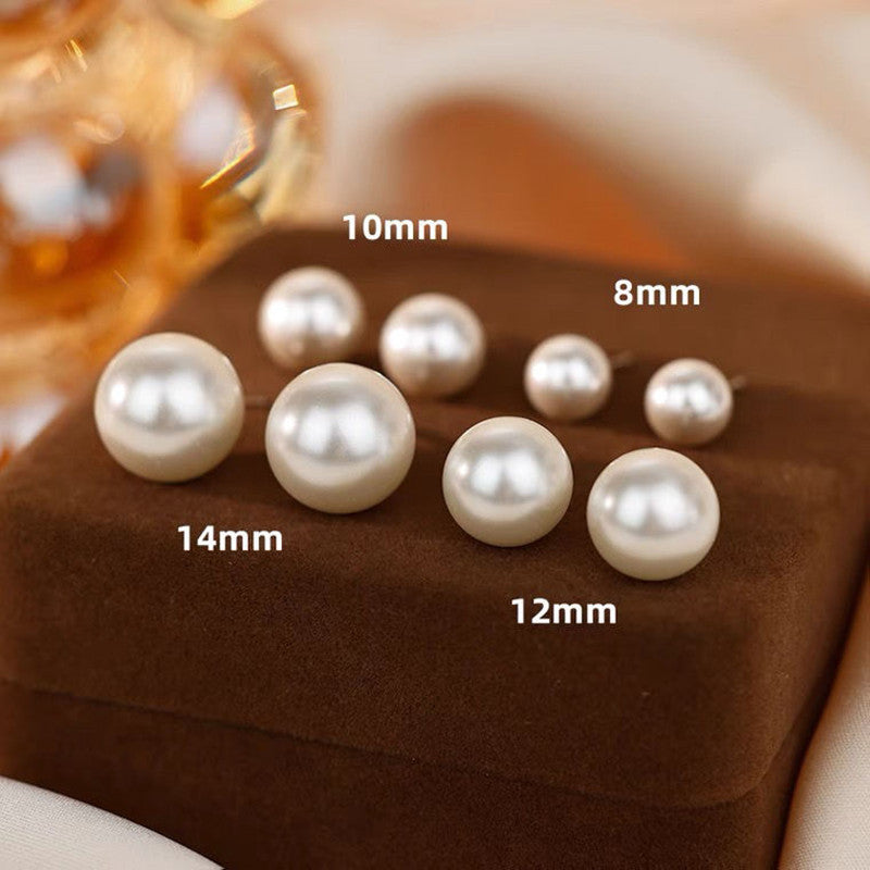 Comfortable Vintage Pearl Sier Female Advanced Earrings