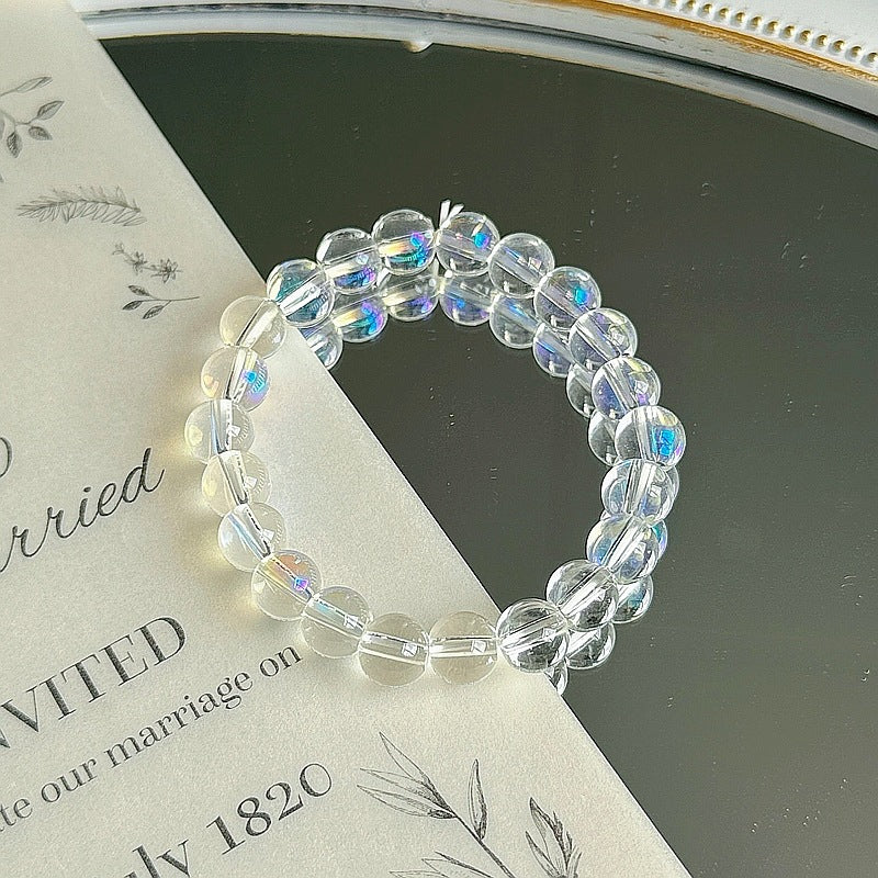 Purple Crystal Female Pliable Temperament Rosary Decompression Hand Bracelets