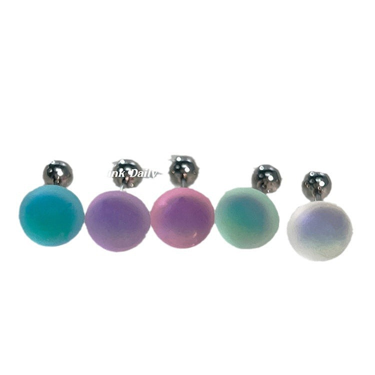 Ear Bone Female Titanium Steel Pin Screw Earrings