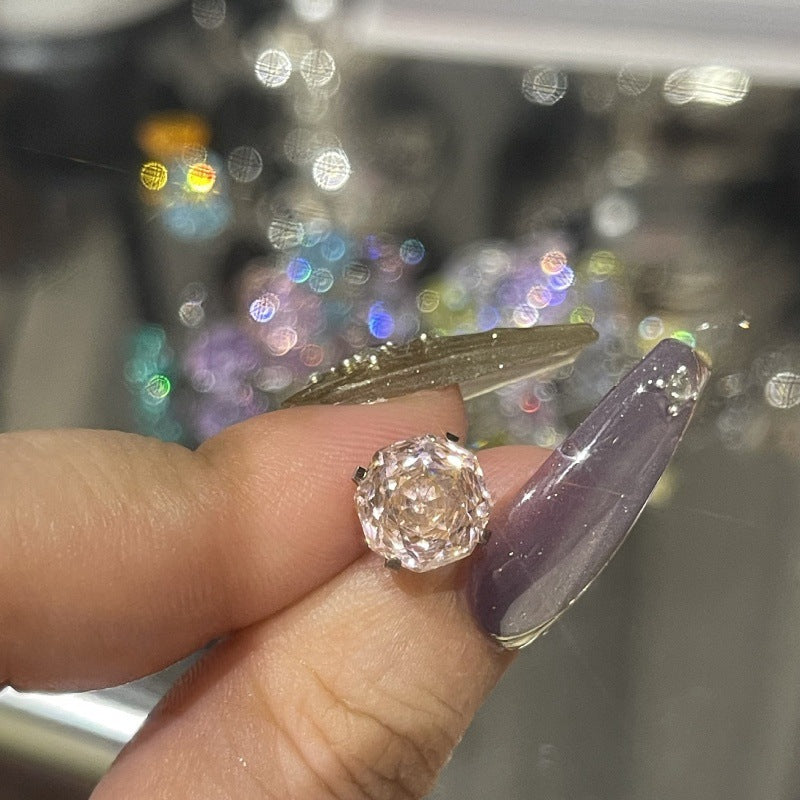 Rose Cutting Screw Titanium Steel Ear Earrings