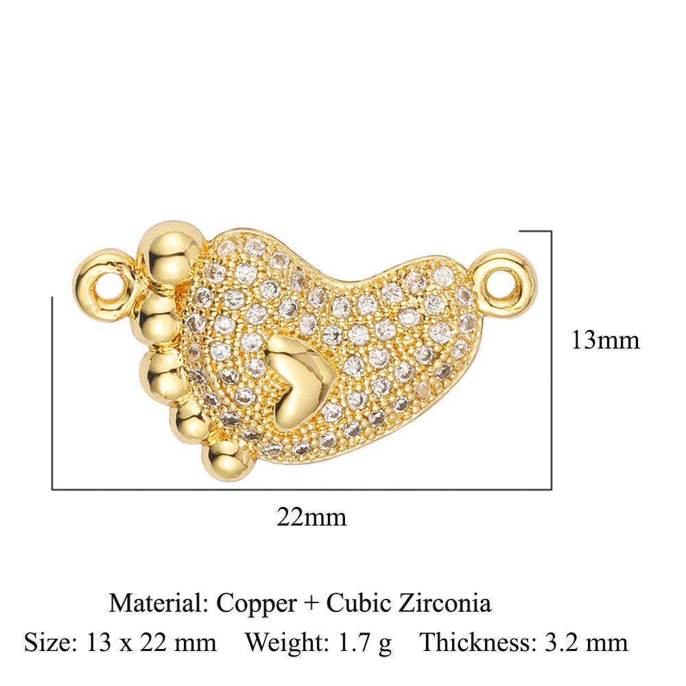 Copper Zircon Ornament Accessories Dripping Oil Pendants