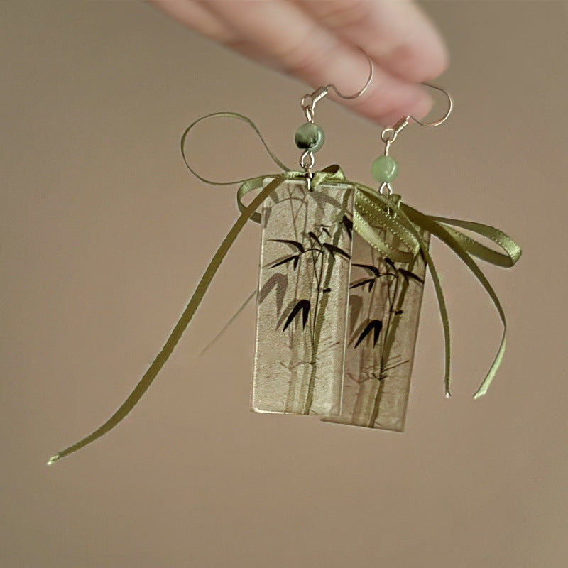 Women's Chinese Style Series Fan Han Clothing Earrings