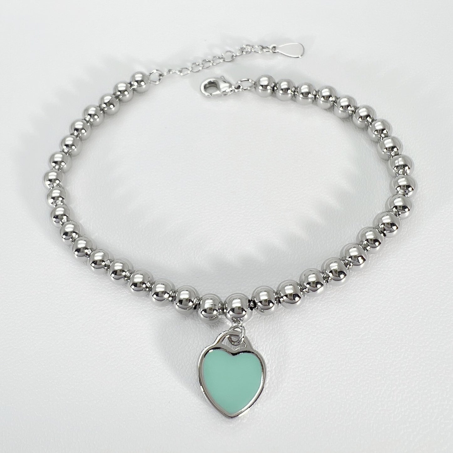 Love Heart-shaped Epoxy Heart Navy Blue Bracelets