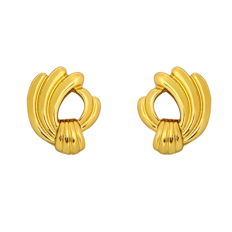 Luxury High-grade Simple Metal Alloy Niche Earrings