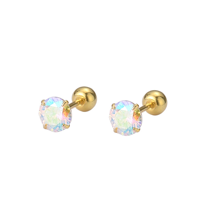 Ear Bone Tide Screw Twist Design Earrings